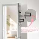 Over The Door Towel Rack,Towel Rack with Hooks for Door Hanging, Door Towel Bar, Over Door Towel Racks for Bathroom (Black)