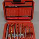 14 Pieces Screw Extractor Set, 35# Cr-Mo & 6542 HSS Steel Cobalt Left Hand Drill Bits Set for Removing Stripped Screws and Broken Bolts Ez Out Screw Extractor Set Broken Bolt Extractor Kit