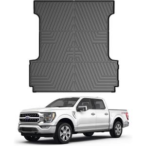 Mixsuper Bed Mat for Ford F-150 2015-2025 Only for 5.5 Ft Bed All Weather Cargo Bed Liner for F150 Accessories Black