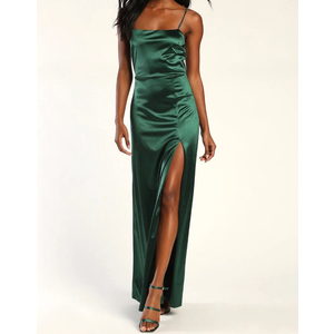 Lulus Green Satin Dress New Size XS