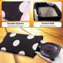 Soft Sunglasses case | Large Glasses Case Holder - Eyeglass Pouch Squeeze Top | Glasses pouch Lightweight Extra Layers (Black)