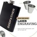 Godfather Gifts from Godchild, Godfathers Gift, Will You be my Godparents Proposal, God Parents Presents Proposal, God Father's Present, Baptism, Hip Flask Engraved (Godfather)
