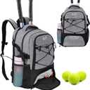 WOLT Tennis Bag - Large Tennis Racket Backpack for Men & Women - Ventilated Shoe Compartment - Holds 2 Rackets