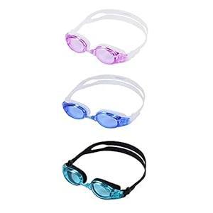 YUENREE Swim Goggles 3 Pack - Swimming Goggles for Adults Men Women Youth Teens Ages 8+ - No Leak, Anti-Fog, UV Protection, Easy to Adjust and Non Slip - with 3 Hard Travel Cases