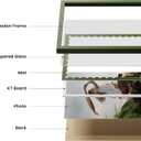 iRahmen 8x10 Picture Frame Set of 2, Green Scalloped Wooden Photo Frames with Wavy Mat, Tempered Glass, for Tabletop Display or Wall Mount, Decorative Home Decor