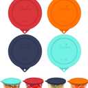 Sophico 2 Cup Round Silicone Storage Cover Lids Replacement for Anchor Hocking and Pyrex 7200-PC Glass Bowls (Container not Included) | Mix | 4 Pack