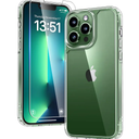 TAURI for iPhone 13 Pro Max Case Clear, with 1X Screen Protector, [Not Yellowing][Military-Grade Drop Protection] Slim Shockproof Phone Case for iPhone 13 Pro Max 6.7 inch