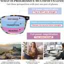 Progressive Multifocus Reading Glasses for Women Blue Light Block Computer Readers Stylish Spring Hinge Eyeglasses