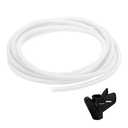 MECCANIXITY Split Wire Loom Tubing 1/2"(12mm) ID 10FT(3.0m) with Installation Tool, Heat & Cold Resistant -40F to 257F Plastic Flexible Conduit Cord Protector for Electrical Wires Cable, White