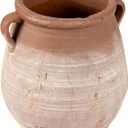Creative Co-Op Large Orange & Whitewashed Terracotta Urn, 14 Inch High