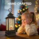 Christmas Snow Globes Lantern, 8 Songs, Battery & USB Powered, Christmas Decorations, Ideal Holiday Party Gifts for Family (Santa Claus-5)