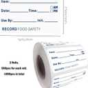 Dissolvable Food Labels, 1x2 Inch Label Stickers 1000PCS Food Labels Stickers for Containers Freezer Labels Tape Canning Labels Writable Date Labels, 2 Rolls