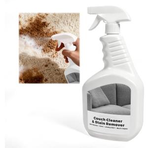 Couch Stain Remover Spray: Multi-Surface Upholstery Cleaner - Pet-Safe Non-Toxic Quick-Drying for Fabric Sofas Carpet Furniture Couches & Car Interiors
