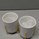 SIEBOLD Modern Ceramic Pen Holder Desk Pen Holder for Office, Pencil Holder & Desk Accessories Organizer, Stylish Office Stationery Holder for Home, School & Workspace (White)