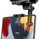 Rearview Mirror Tablet Mount for Car Truck [Rotatable & Retractable] Rear View Mirror Clip Phone Tablet Holder Upgraded 4 Corners for Pro Air Mini, Galaxy Tab, iPhone, 4-11" Devices