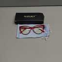 TEAPLMTT 2 Pack Cat Eye Blue Light Blocking Glasses for Women Trendy TR90 Frame Anti Blue Ray Eyesatrain Computer Eyeglasses (Red)