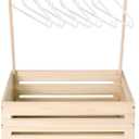 Suzile Wood Color Wooden Baby Shower Crate Closet Wood Basket for Gifts with Handle Boy Girl Clothes Gender Reveal Storage Box for Newborn New Parent