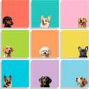 9 Pads Cute Sticky Notes Set, 3" x 3" Dog Self Stick Notepads, Funny Dog Stationery, Kawaii Adhesive Memo Pads, Dog Lover Gifts, Office Decor Desk Accessories, School Supplies