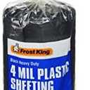 Frost King 350B Polyethylene Sheeting, 3' x 50' x 4 Mil, Black