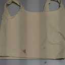Artfish Women's Sleeveless Strappy Seamless Crop Tank Tops Square Neck Workout Fitness Basic Cropped Camis Beige Tan Khaki M