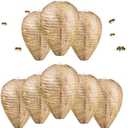 16 Pack Fake Wasp Nest Decoy Outdoor Fake Hornets Nest, Hanging Paper Wasp Nest Decoy for Indoor and Outdoor, Home and Garden (Size 11 x 8 in)