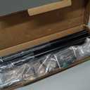 Ivilon Drapery Window Curtain Rod - End Cap Style Design 1 Inch Pole. 72 to 144 Inch Color Black