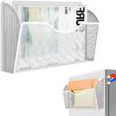 Magnetic File Holder 1 Pockets File Folder Organizer, Office Hanging Magazine Rack for File Cabinets, Magnetic Paper Holder, No Drilling Mail Organizer for Refrigerator, Office