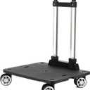 Foldable Push Cart, Platform Trolley with Adjustable Aluminum Alloy Pull Rod, Can Be Used to Handing Household Items, Office Supplies and Warehouse Handling,B 4 Wheel 32 * 24cm/12.6 * 9.4