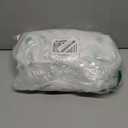 MYSKY HOME Short Curtains for Kitchen Windows Green Pom Pom Curtains for Bedroom Light Filtering White Sheer Curtains for Nursery Cafe Bathroom Privacy Rod Pocket Bohemian Voile 38 x 45 inch 1 Panels