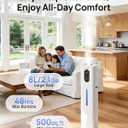 Humidifiers for Bedroom 500 sq ft, 2.1Gal/8L Warm & Cool Mist Humidifier Large Room with Essential Oil Diffuser, Large Room Humidifiers for Home Baby Nursery Office Plants, White