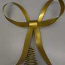 HUTHDAK Large Gold Bow Christmas Tree Topper,9.4 Inch Metal Tree Topper,Gold Bow Christmas Decorations for Xmas Home Decor Holiday Party Indoor Outdoor Shop Office