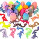 12 Pcs Random 3D Printed Dragon Eggs with Dragon Inside,Mystery Easter Egg Set Articulated Fidget,Home Office Decor Executive Desk Gifts