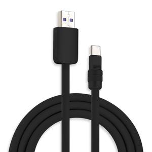 chubbycable Chubby 2.0 Fast Charging Cable Durable Soft Silicone USB C Cable 120W Extra Thick Charger Cord Compatible with iPhone 17-15 Series iPad, Black+Black, USB-A to Type-C, 3.3 FT