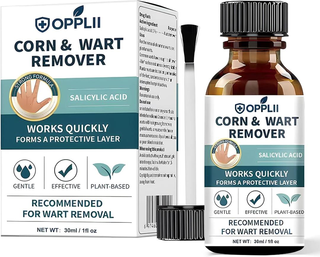 2 x Wart Remover Liquid with Salicylic Acid for Wart Removal & Corn Care, Targeted Application, 1.01 Fl Oz