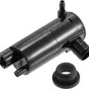 ACROPIX Windshield Washer Motor Pump with Grommet for Nissan Altima Rogue Maxima NV200 Versa - Pack of 1 Black