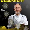 (New) Work Orthotic Insoles - Anti Fatigue Medium Arch Support Shoe Insert Men Women - Plantar Fasciitis Flat Feet - Relieve Foot Pain - Work Boot Insoles Standing All Day (XL, Blue Lines) (XL(Men 11-13.5||Women 12-14.5))