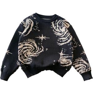 BEAUDRM Girl's Cute Coogi Sweaters Fall Crewneck Sweater Long Sleeve Knit Pullover Jumper, 5T