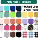 4 x PARTY ULYJA Teal Plastic Tablecloths 2 Pack Disposable Table Covers 54 x 108 Inch Bridal Shower PEVA Solid Table Cloths for BBQ Picnic Birthday Wedding Banquet Parties 8 ft Rectangle Table Use