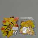 SAOROPEB 3D Butterfly Wall Decor, 24 Pcs Double Layer Butterfly Decorations for Party Decorations Locker Decor Refrigerator Decal, Reusable (Yellow)