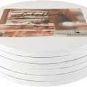 12 Inch Cake Board Drums Round, 6-Pack, White, Sturdy 1/2" Thick for Heavy Or Multi-Tiered Cakes