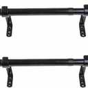 Decopolitan 1" Cage Side Curtain Rod Pair, 12 to 20 Inches, Black