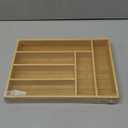 JUVALE Small Drawer Utensil Organizer Bamboo Tableware Case Spoon Organizer for Drawer Kitchen Box