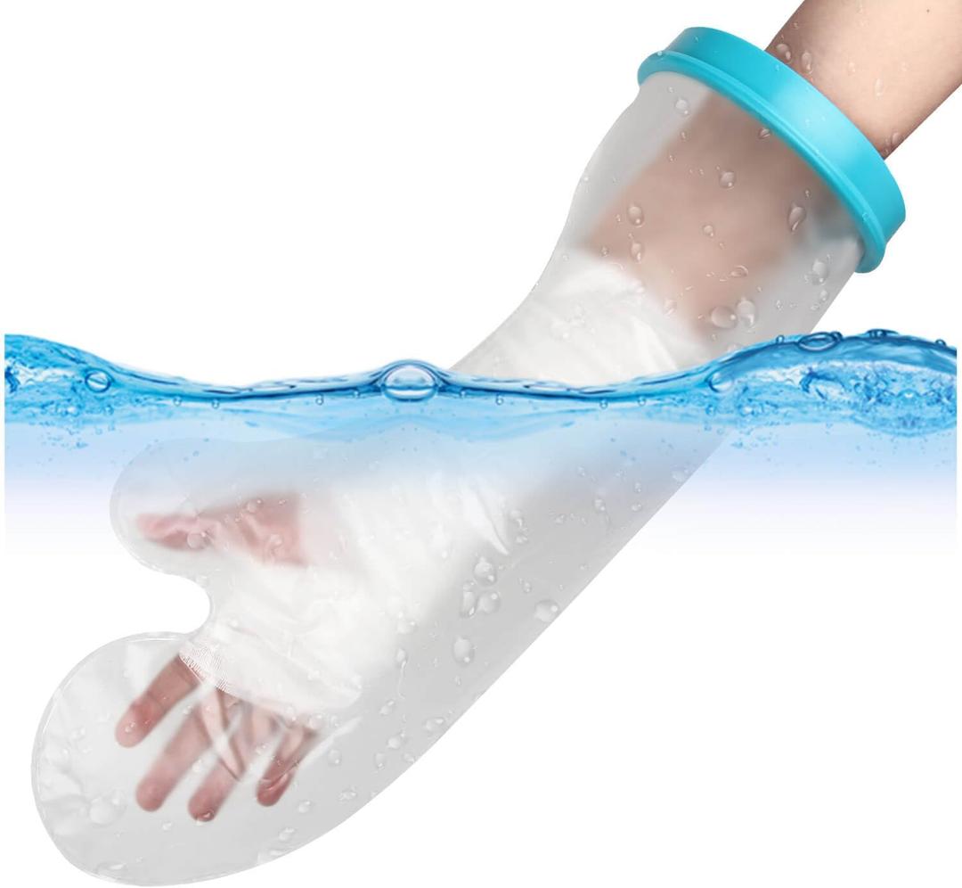 UpGoing Cast Covers for Shower Arm Adult Waterproof Cast Cover Shower Protector Bag for Wound Arm, Hands, Wrists, Elbow, Finger to Keep Wounds Dry, Reusable Durable