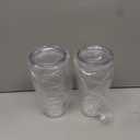 MEWAY 30oz/2 pcs Classic Insulated Tumblers,Double Wall Acrylic Tumbler with Lid，Reusable Plastic Insulated Tumblers with Straw，for cold drinks, sand ice, whatever you like(transparent,2 pack)