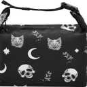 Skull Cat Moon Gothic Lunch Bag for Women & Men Reusable Lunch Tote Bags for Work, Office, Picnic, Travel,School