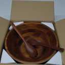 AIDEA Salad Bowls, Wooden Salad Bowls Set, Large Acacia Wood Serving Bowl for Fruits, Salad, 12.5" Big Salad Bowl with Serving Utensils
