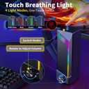 Computer Speakers, 2 in 1 PC Speaker , Gaming Speakers for PC Computer Laptop Desktop Monitor, RGB Speakers with Touch Sensitive Lighting, USB Powered 3.5mm AuxPackage Only Two Speaker, No Soundbar
