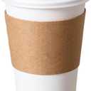 KTOB [50 pack 12 oz Compostable PLA Coffee Cups with Lids and Kraft Sleeves, Eco Friendly Disposable White Paper Cups Combo for Hot Beverage