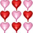 Red Heart Shaped balloons Pack of 10, 18 Inch Love Valentine Balloons Pink Heart Romantic Balloons For Valentines Day Propose Marriage Wedding Bridal Shower Engagement Party Decorations