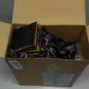 Kolldenn 100 Pcs Small Gift Bags with Handles Metallic Paper Square Valentine's Day Gift Bags Bulk with DIY Blank Thank You Tags for Wedding Birthday Party Favor (4 x 4 x 4 Inches, Black)